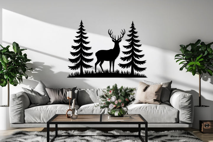 Modern wildlife metal art for home interiors