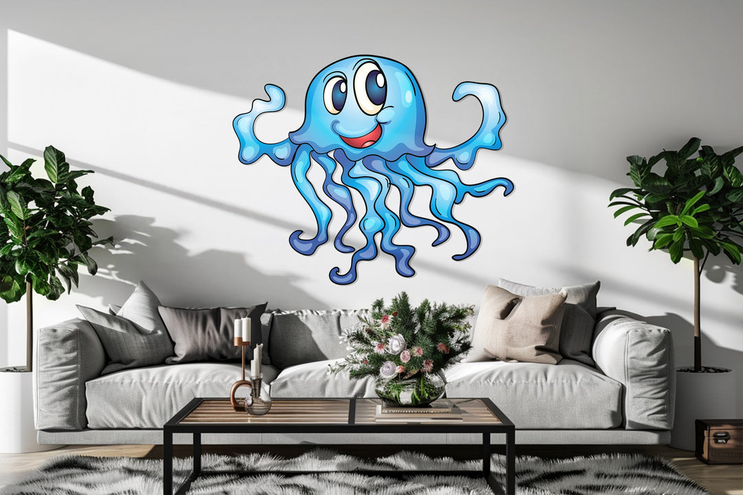 Fun underwater themed metal artwork