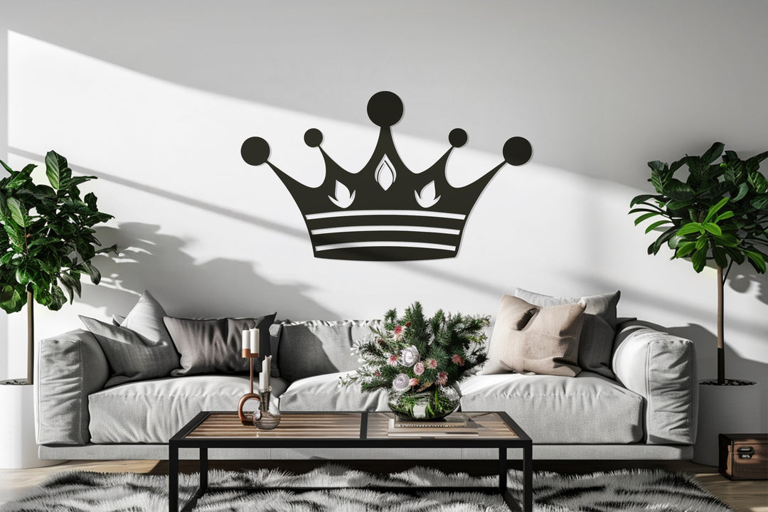 Crown Silhouette – Regal Metal Wall Art