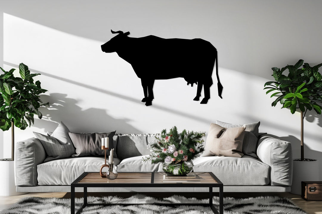 Cow Silhouette – Rustic Farmhouse Metal Wall Art