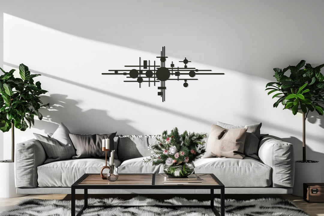 Geometric Balance – Abstract Metal Wall Art