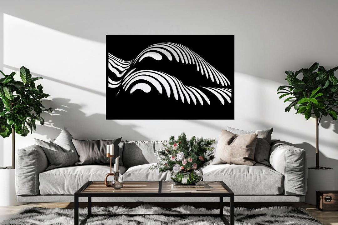 Ethereal Curves – Abstract Minimalist Metal Wall Art