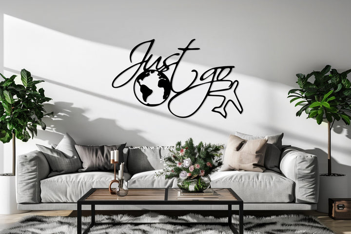 Inspirational travel metal decor