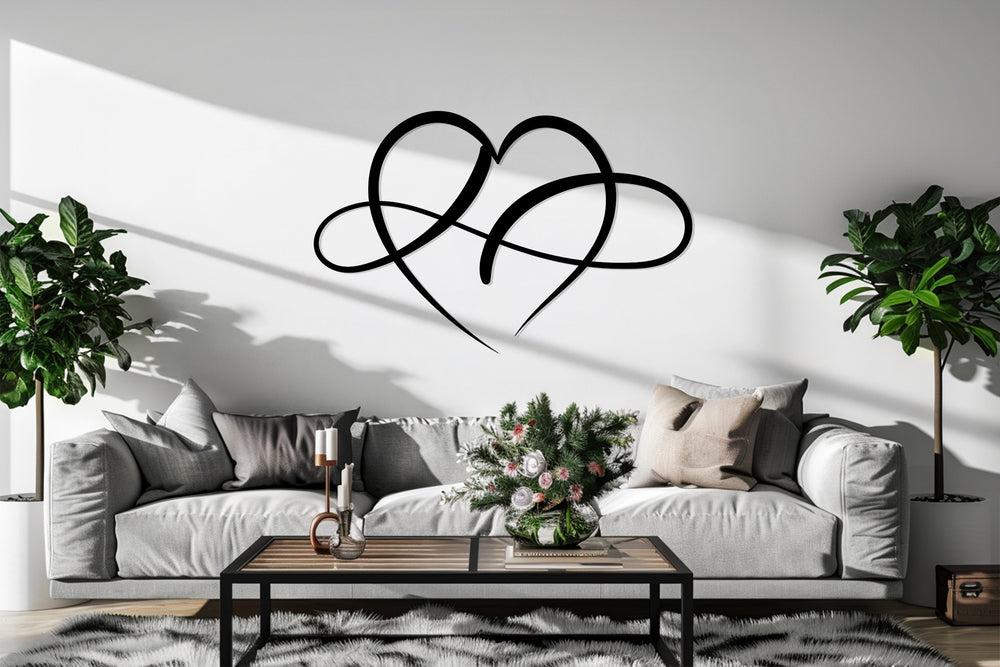 Endless love metal wall decor