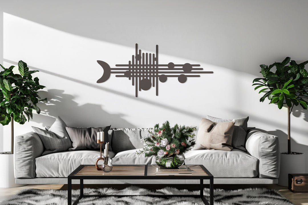 Modern Harmony Metal Wall Art – Abstract Musical Décor Design