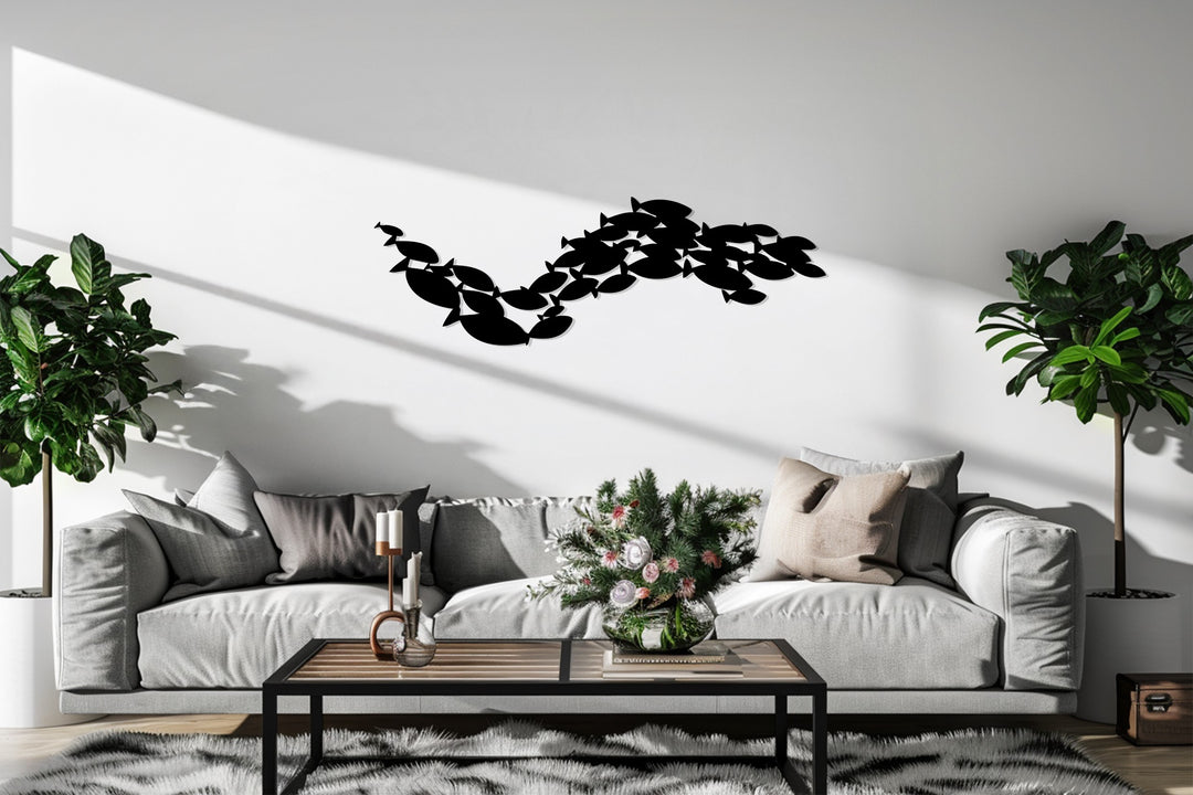 Ocean Harmony – School of Fish Metal Wall Art
