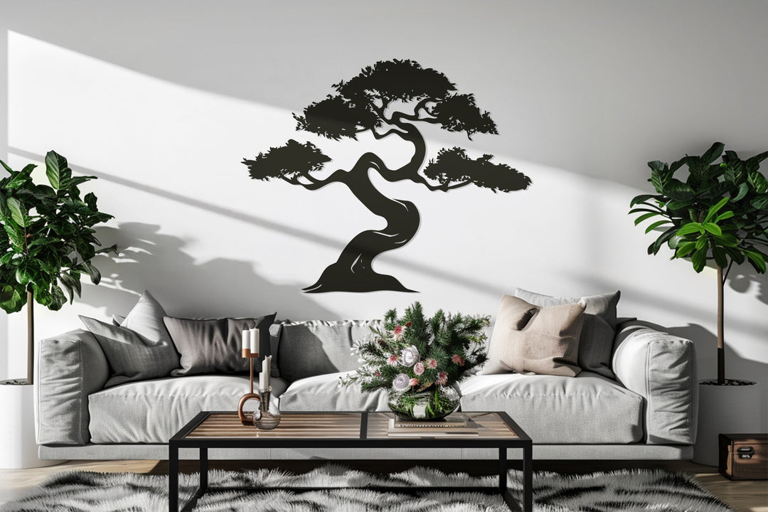 Zen Bonsai Tree – Tranquil Nature Metal Wall Art