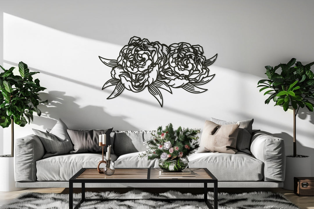Blooming Roses – Elegant Floral Metal Wall Art