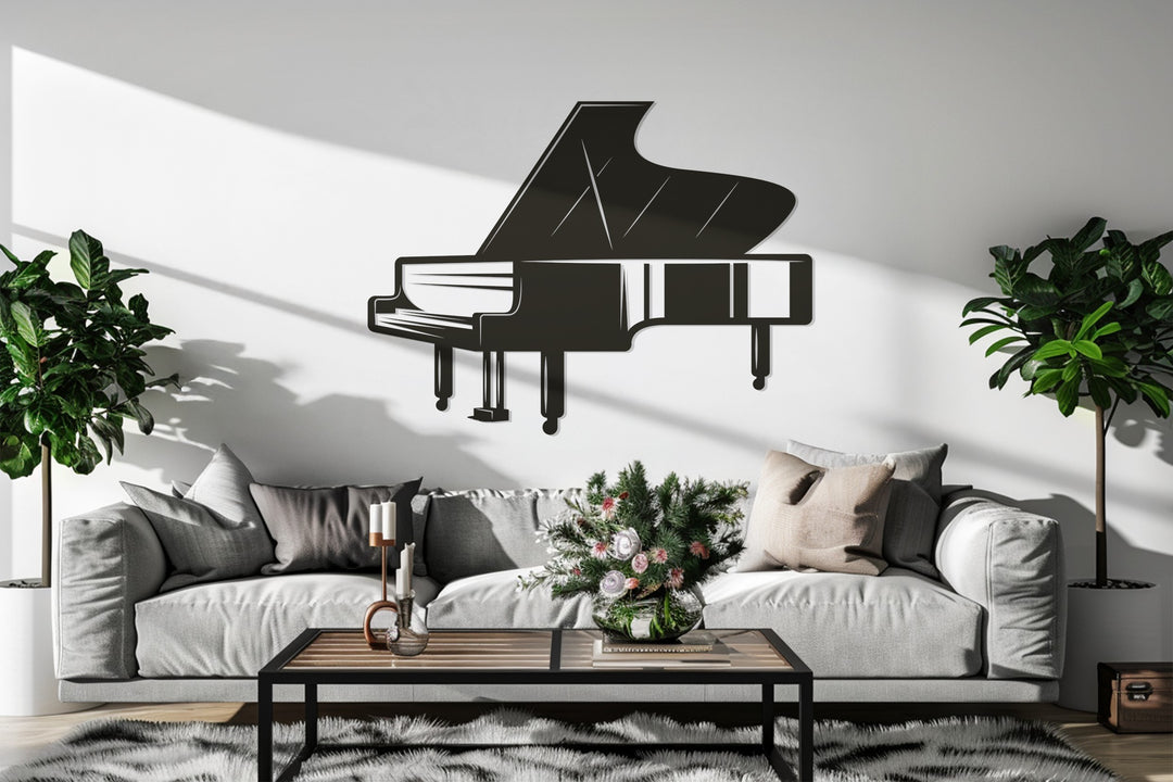 Grand Piano – Elegant Music-Inspired Metal Wall Art