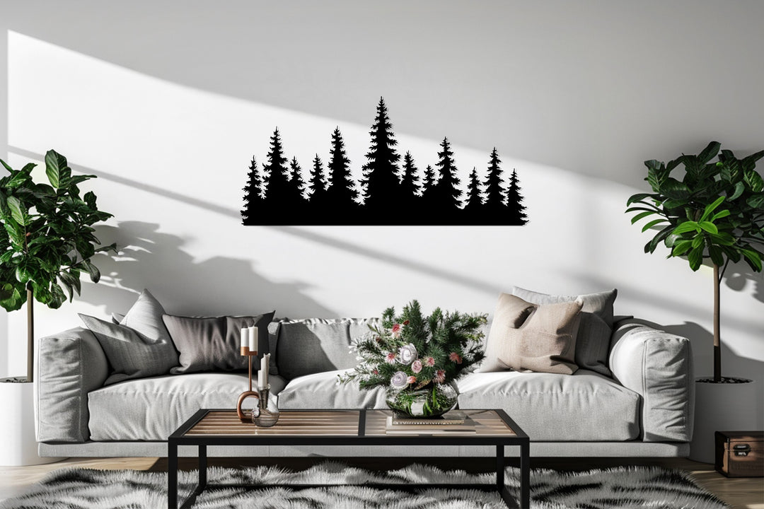 Forest-inspired nature wall art for living room or office