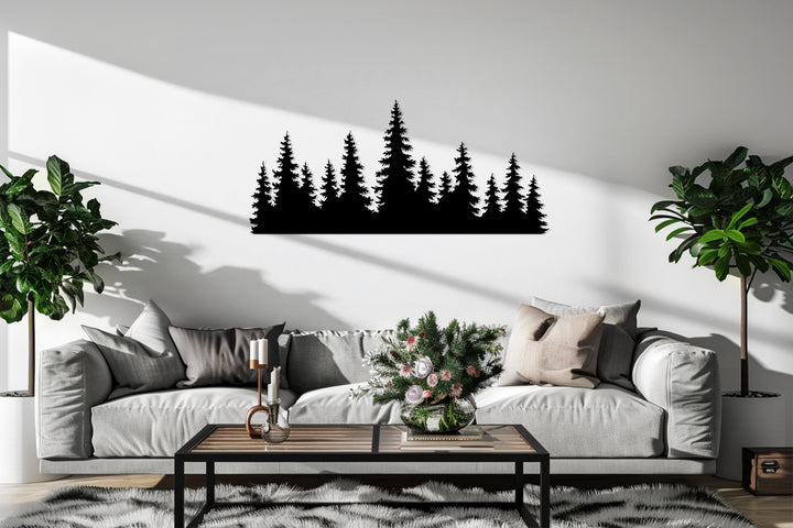 Forest-inspired nature wall art for living room or office
