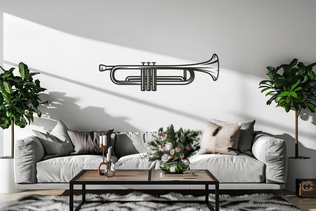 Trumpet – Jazz-Inspired Music Metal Wall Art