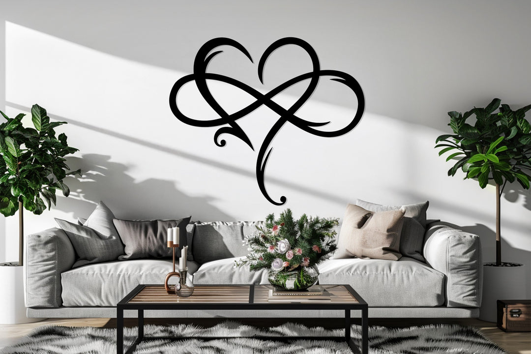 Eternal Love – Infinity Heart Metal Wall Art