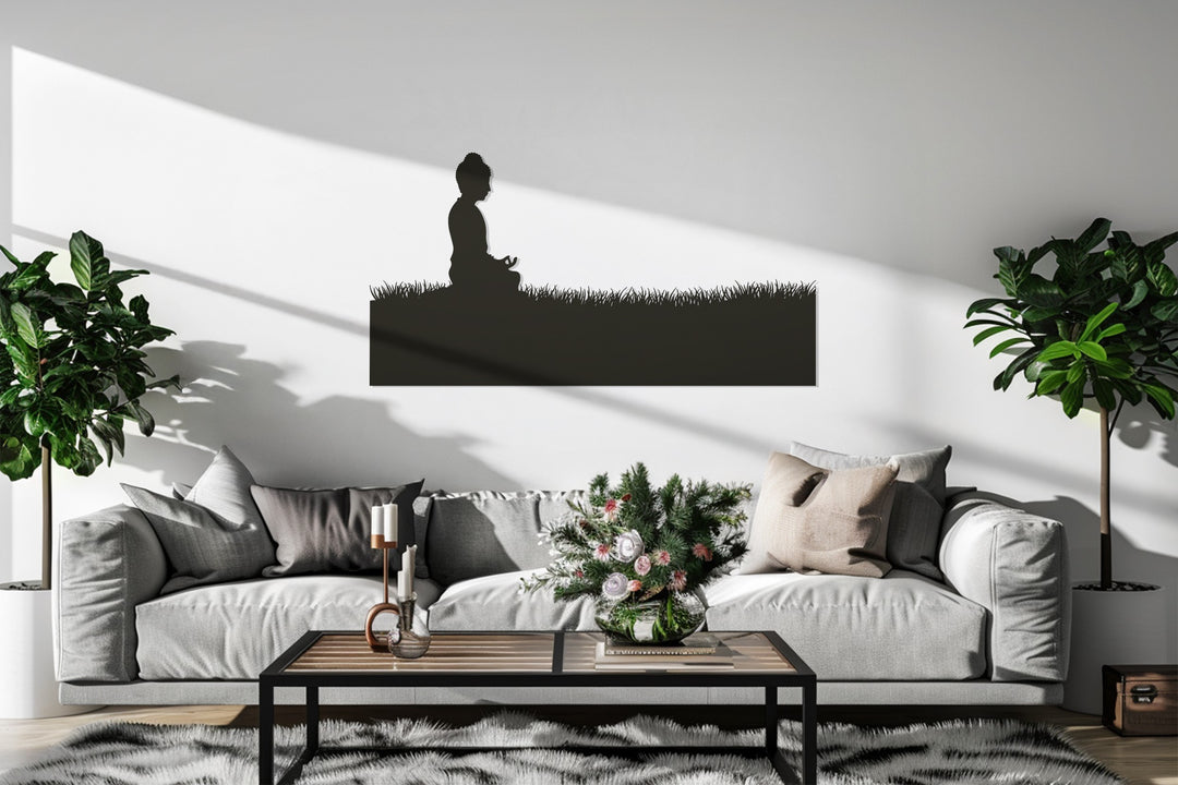Meditating Buddha – Tranquil Zen Metal Wall Art