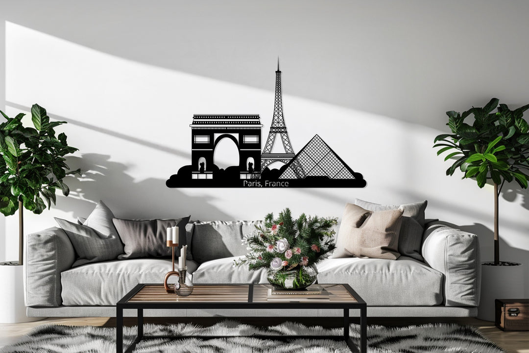 Louvre Pyramid Paris metal wall decor