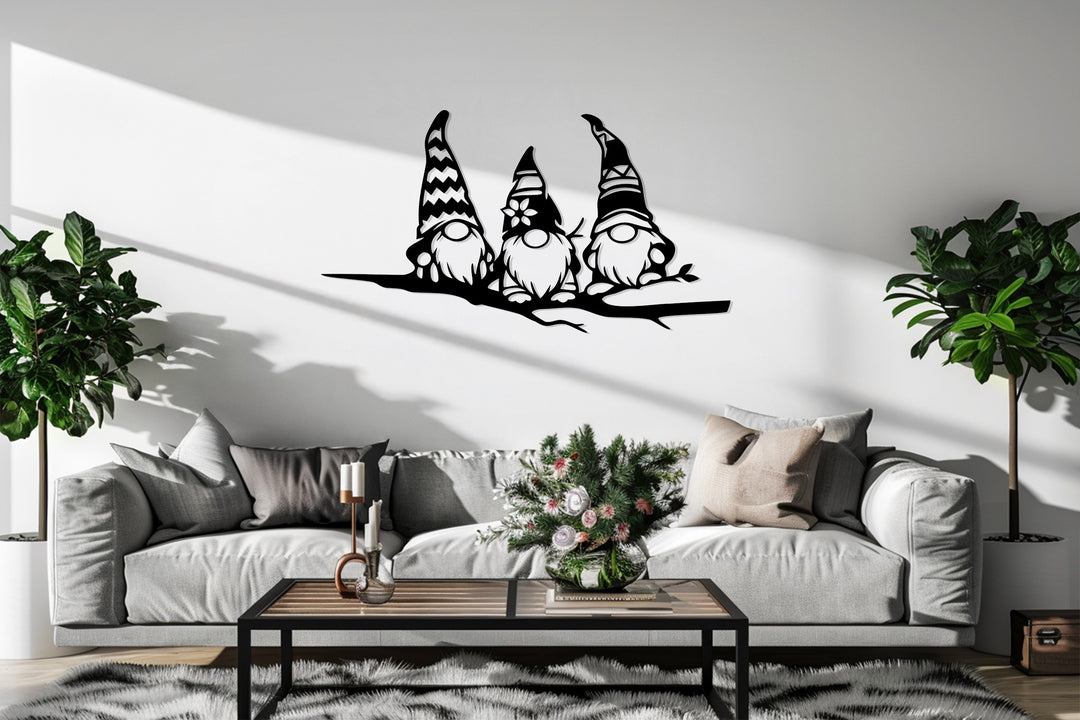 ثلاثي غريب الأطوار – قزم إسكندنافي فن جداري معدني