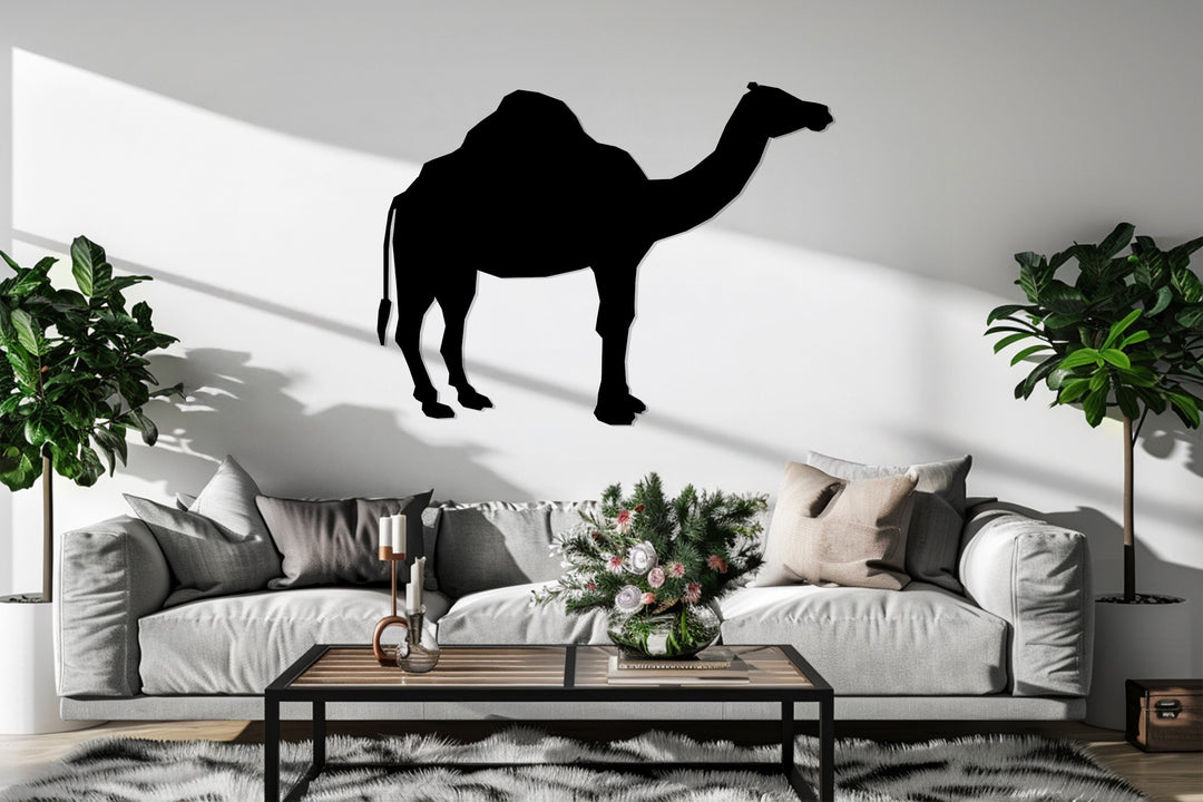 Camel Silhouette – Desert-Inspired Metal Wall Art