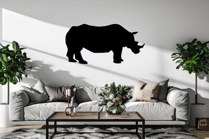 Modern rhino artwork for rustic and contemporary homes