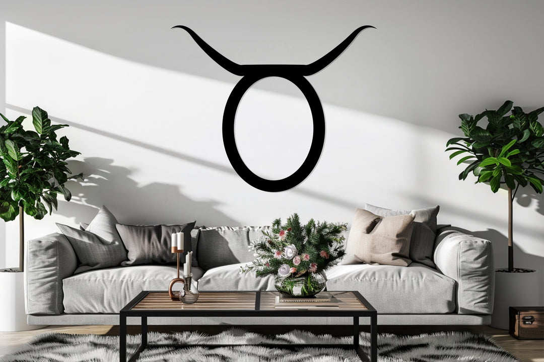 Taurus Zodiac Symbol – Astrology Metal Wall Art