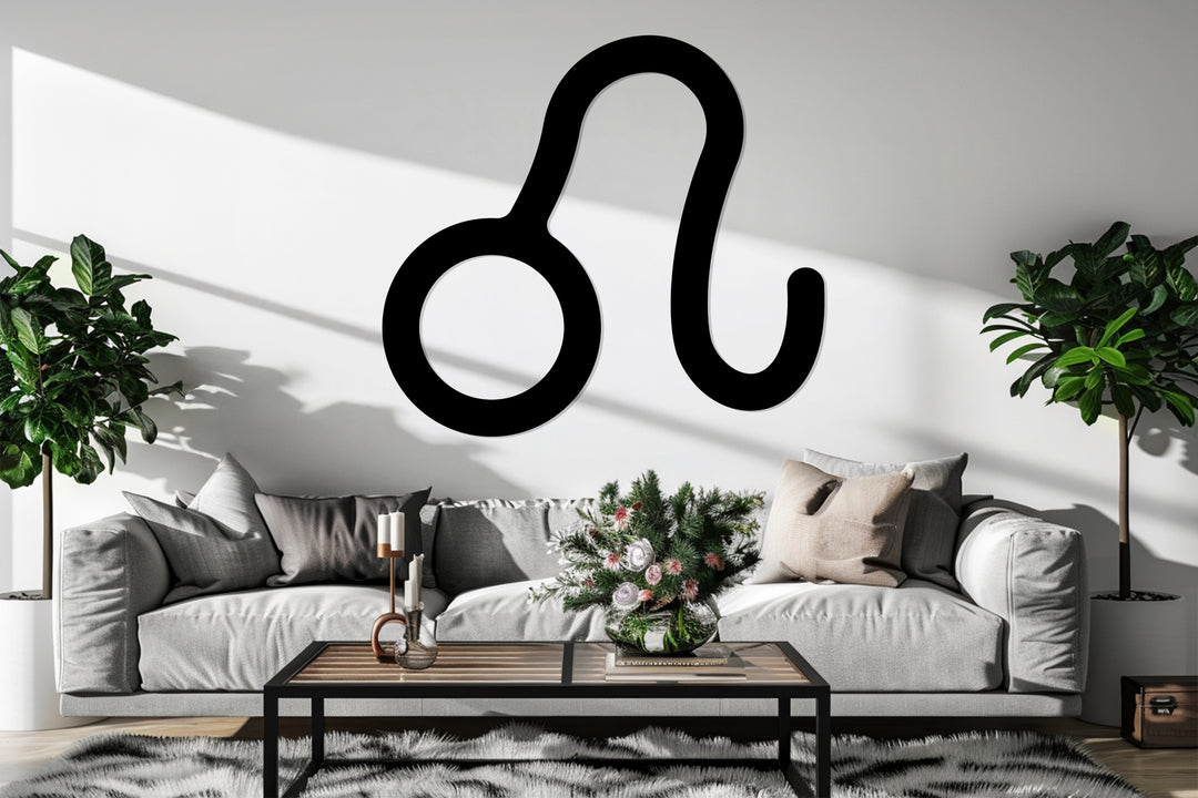 Leo Zodiac Symbol –  Metal Astrology Wall Art