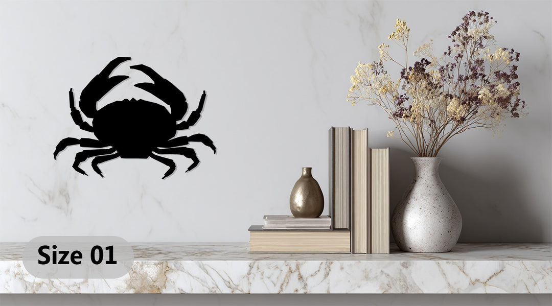 Crab Silhouette – Coastal Ocean Metal Wall Art