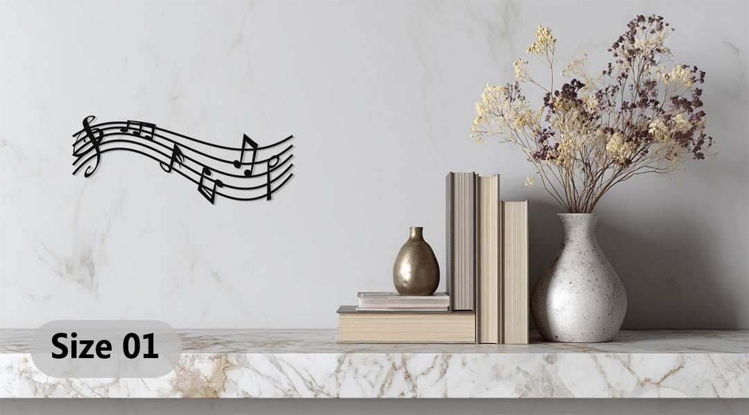 Musical Notes – Flowing Melody Metal Wall Art