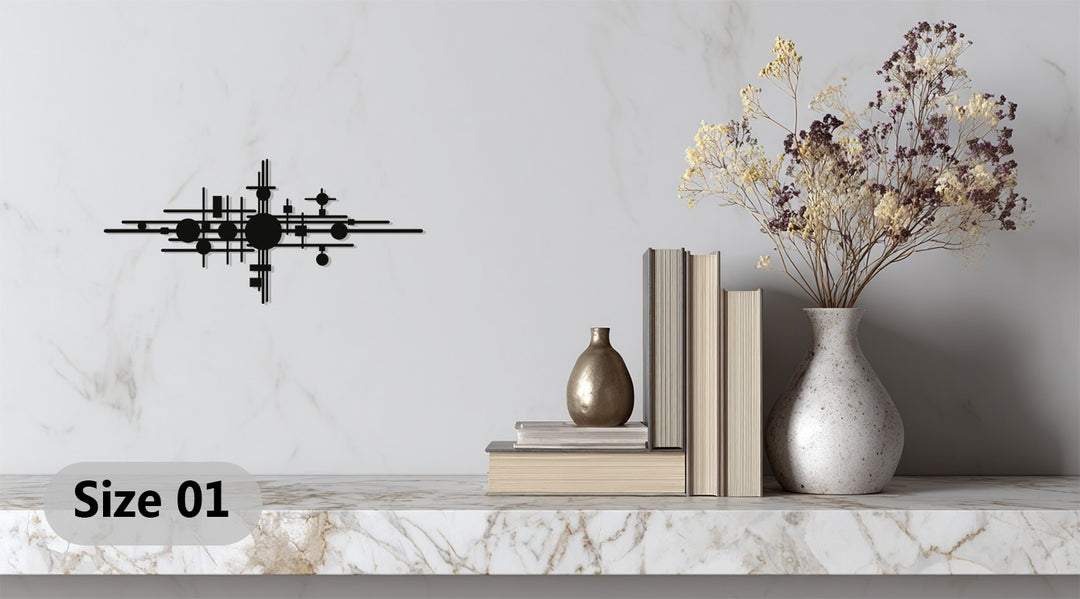 Geometric Balance – Abstract Metal Wall Art
