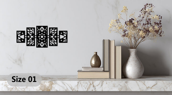 Black metal Islamic wall decor