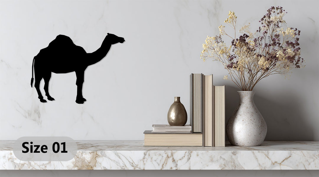 Camel Silhouette – Desert-Inspired Metal Wall Art