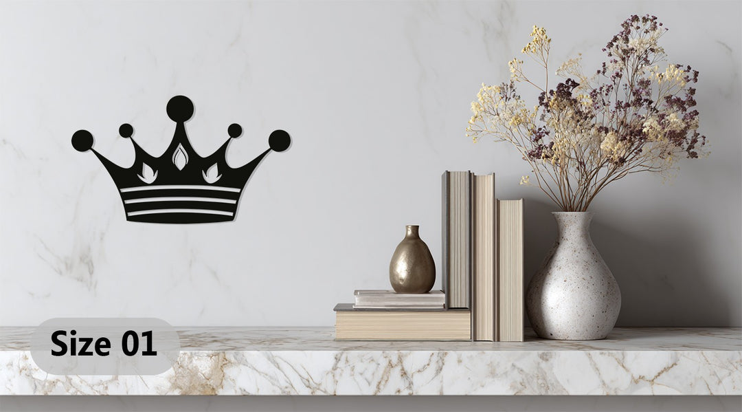 Crown Silhouette – Regal Metal Wall Art