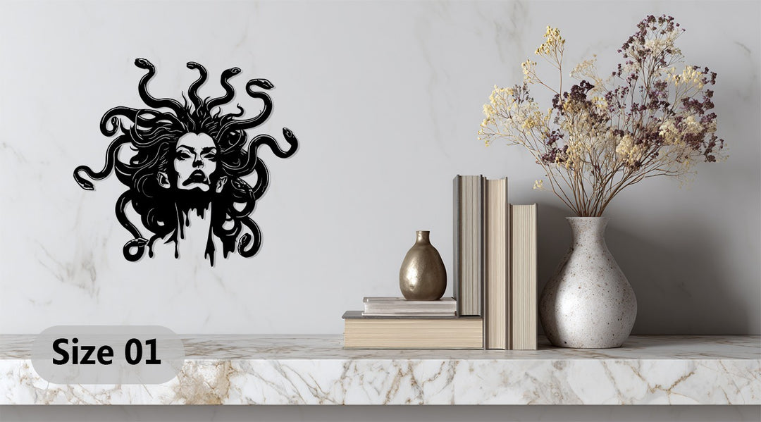 Greek mythology Medusa metal wall sculpture