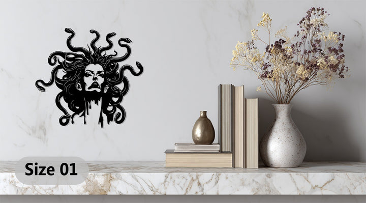 Greek mythology Medusa metal wall sculpture