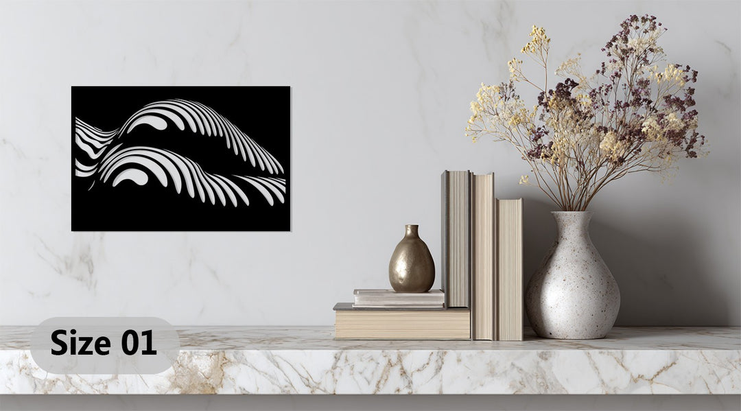 Ethereal Curves – Abstract Minimalist Metal Wall Art