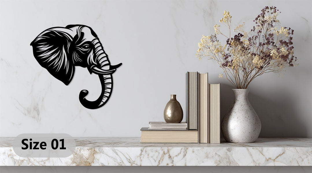 Modern animal silhouette metal artwork for living room décor