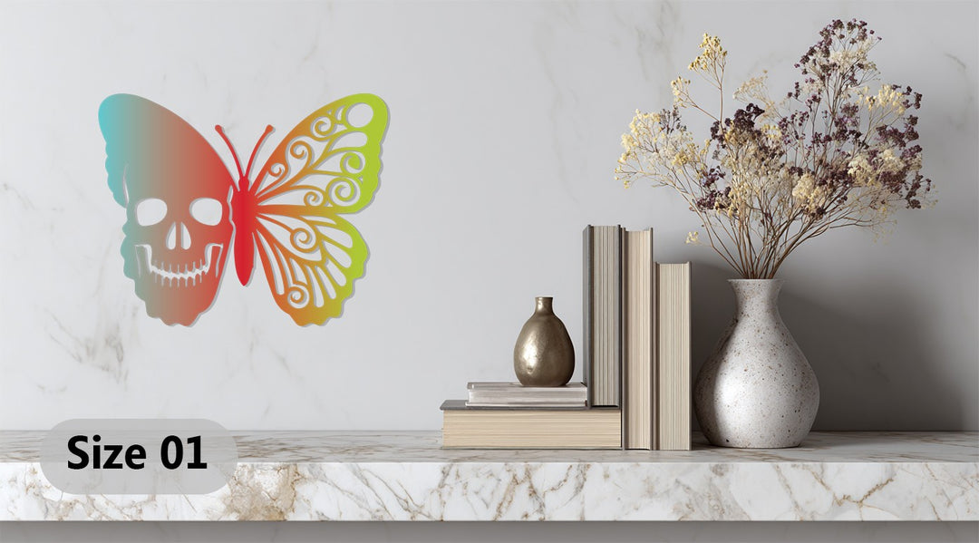 Modern symbolic art blending skull and wings