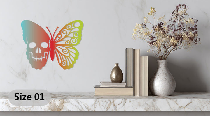 Modern symbolic art blending skull and wings