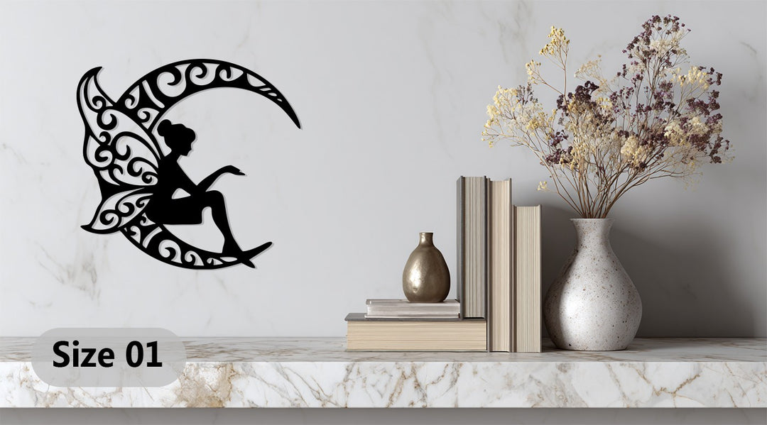 جنية ضوء القمر – للزينة فن جداري معدني