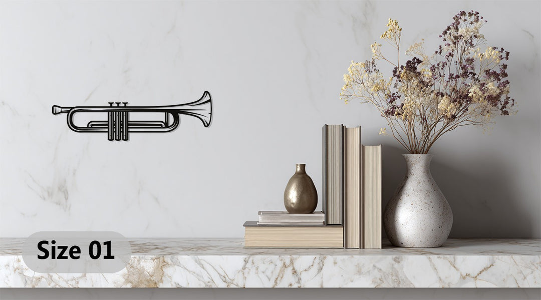 Trumpet – Jazz-Inspired Music Metal Wall Art