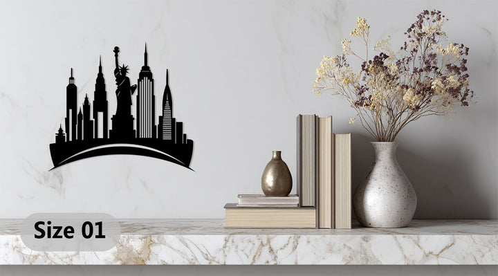 Modern skyline metal decor
