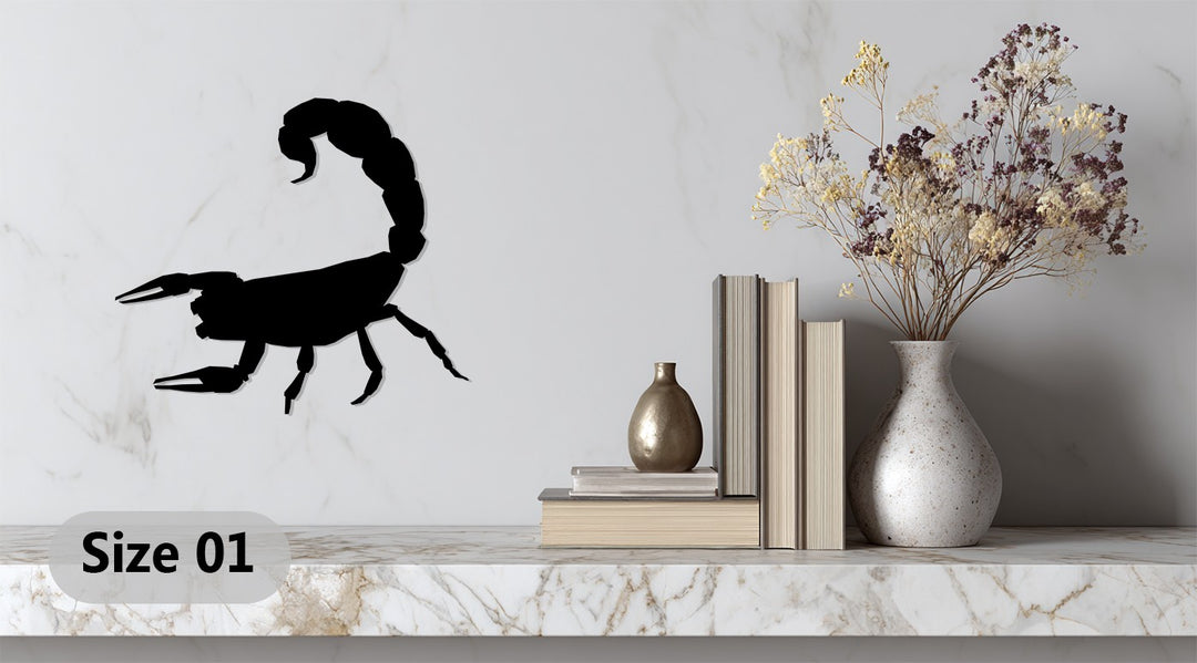 Scorpion Silhouette – Bold Metal Wall Art
