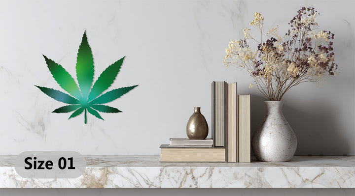 natural leaf metal wall hanging