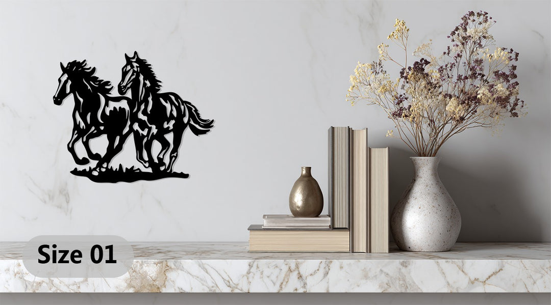 Galloping Freedom – Running Horses Metal Wall Art