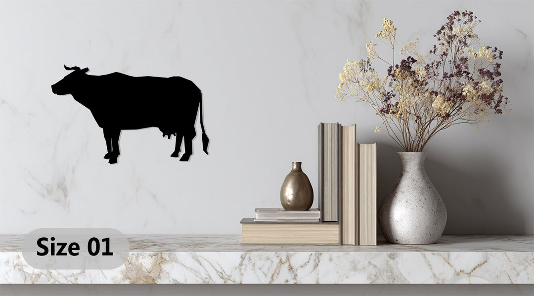 Cow Silhouette – Rustic Farmhouse Metal Wall Art