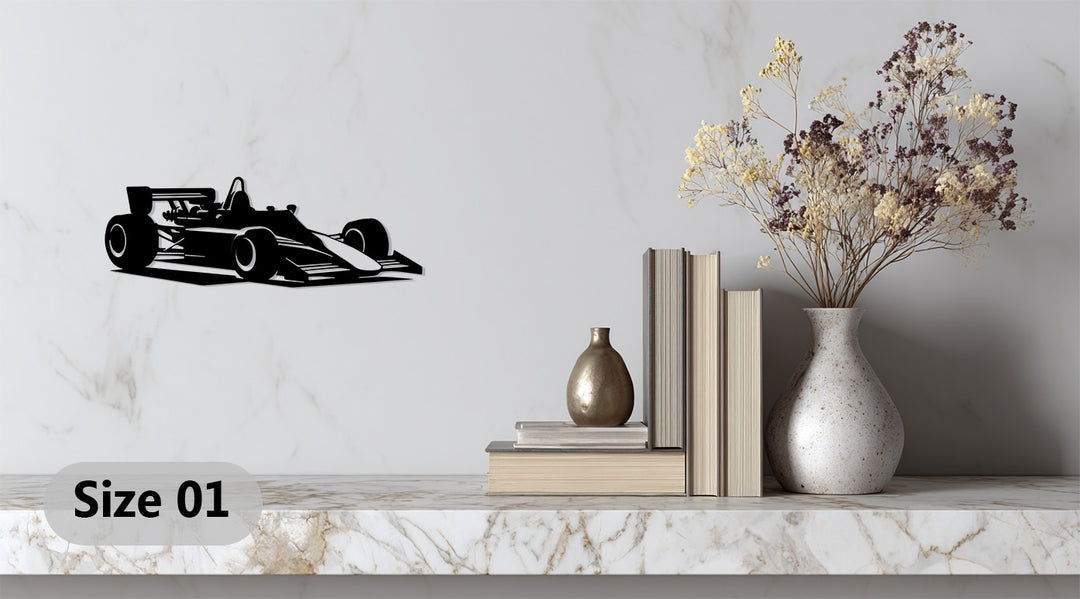 تيربو ليجند - سيارة سباق فورمولا كلاسيكية فن جداري معدني