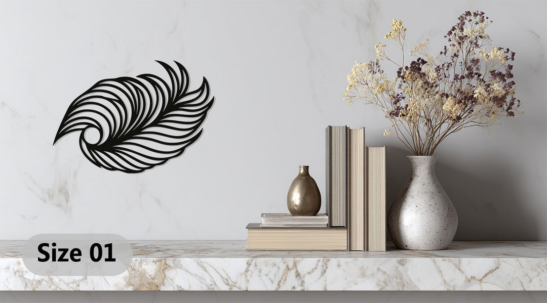 Ethereal Feather Flow – Abstract Metal Wall Art