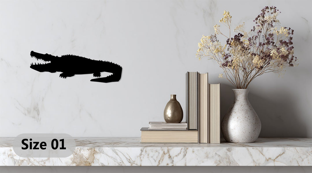 Fierce reptile metal wall decoration for modern homes