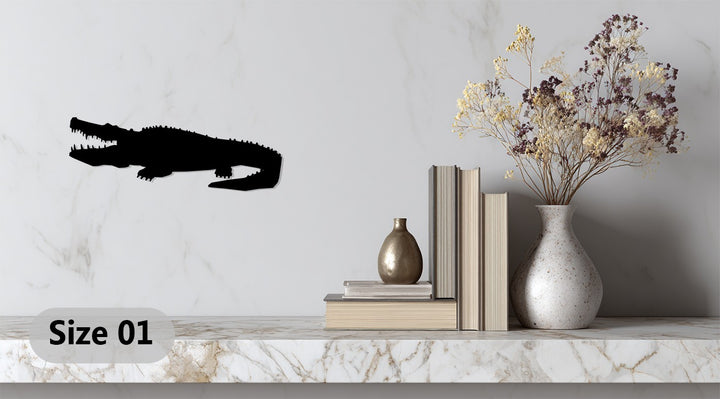 Fierce reptile metal wall decoration for modern homes