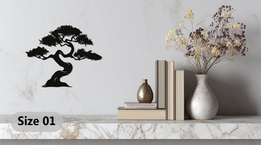 Zen Bonsai Tree – Tranquil Nature Metal Wall Art
