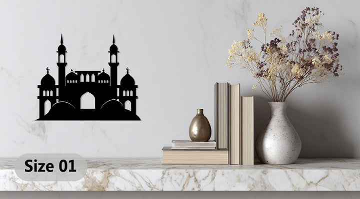 Architectural mosque metal wall art for home