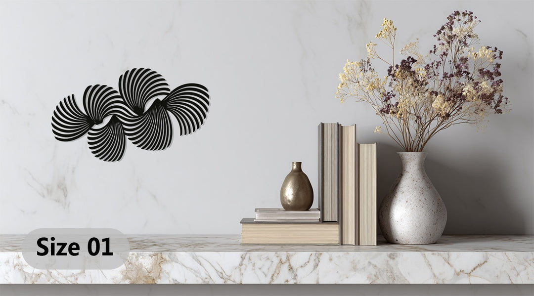 Triple Spiral Flow – Modern Metal Wall Art